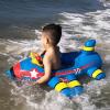 OIUT Inflatable Aircraft Swimming Ring, Thickening PVC Attractive Appearance Playing Water Game Swim Tubes Seat Boat Pool Ring for Beach, Lake, Party, Vacation (Blue) view 4