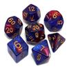 CREEBUY Blue Mix Red DND Glitter Dice Set for Dungeon and Dragons Warhammer D&D RPG Role Playing Games Board Game Polyhedral Dice view 1