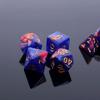 CREEBUY Blue Mix Red DND Glitter Dice Set for Dungeon and Dragons Warhammer D&D RPG Role Playing Games Board Game Polyhedral Dice view 3