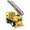 Wader 35369 Tech Truck 35369-Tech Fire Brigade with Ladder, Rotating Attachment, feet and Sturdy Steel axles, Approx. 31 x 14.5 x 19 cm, Yellow, from 12 Months, Ideal as a Gift for Creative Play view 1