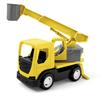 Wader 35368 35368-Tech Truck with Crane, Passenger Basket, Rotating Attachment and Sturdy Steel Axles, Approx. 31 x 14.5 x 19 cm, Yellow, from 12 Months, Ideal as a Gift for Creative Play view 1