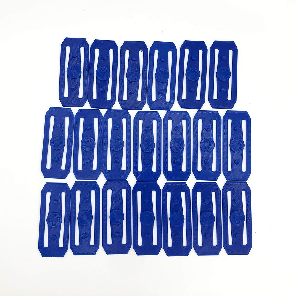 Bear and Wolf Studio 3D Printed HO Scale Blue 30 mm Rail Gauge Track Connectors Set of 20 Compatible with Hotwheels Track Builder Sets
