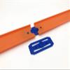 Bear and Wolf Studio 3D Printed HO Scale Blue 30 mm Rail Gauge Track Connectors Set of 20 Compatible with Hotwheels Track Builder Sets view 3