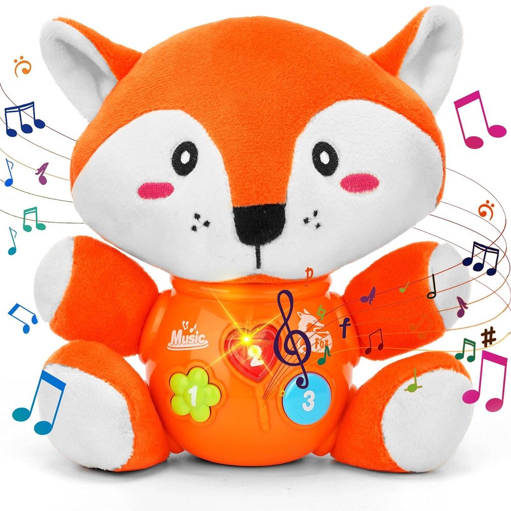 daboot Musical Baby Toys, Cute Fox Newborn Toys for Toddlers Babies 0 3 6 9 12 Month, Infants Baby Toy for Girls and Boys Best Gift