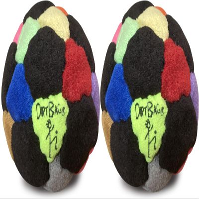 DIRTBAG 32 Panel Footbag 2 Pack, Flying Clipper Original Designed Footbag, Machine Washable, Hand Sewn - Multi Color Combo