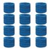 Couver WBY330 Unisex 2.5" Tall/Youth Kids Cotton Terry Wrist Bands/Wristbands for Event use, Party Favor, Bright Blue, 12PCS Bulk Set Pack view 1
