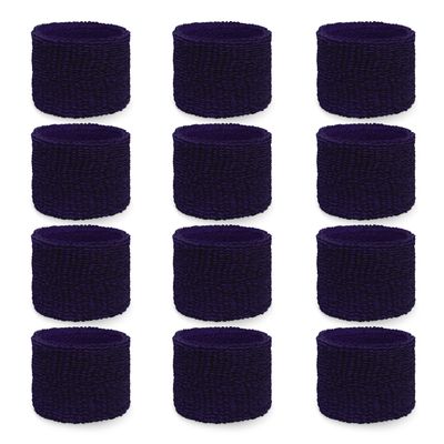Couver WBY330 Unisex 2.5" Tall/Youth Kids Cotton Terry Wrist Bands/Wristbands for Event use, Party Favor, Dark Purple, 12PCS Bulk Set Pack