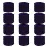 Couver WBY330 Unisex 2.5" Tall/Youth Kids Cotton Terry Wrist Bands/Wristbands for Event use, Party Favor, Dark Purple, 12PCS Bulk Set Pack view 1