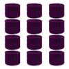 Couver WBY330 Unisex 2.5" Tall/Youth Kids Cotton Terry Wrist Bands/Wristbands for Event use, Party Favor, Purple, 12PCS Bulk Set Pack view 1