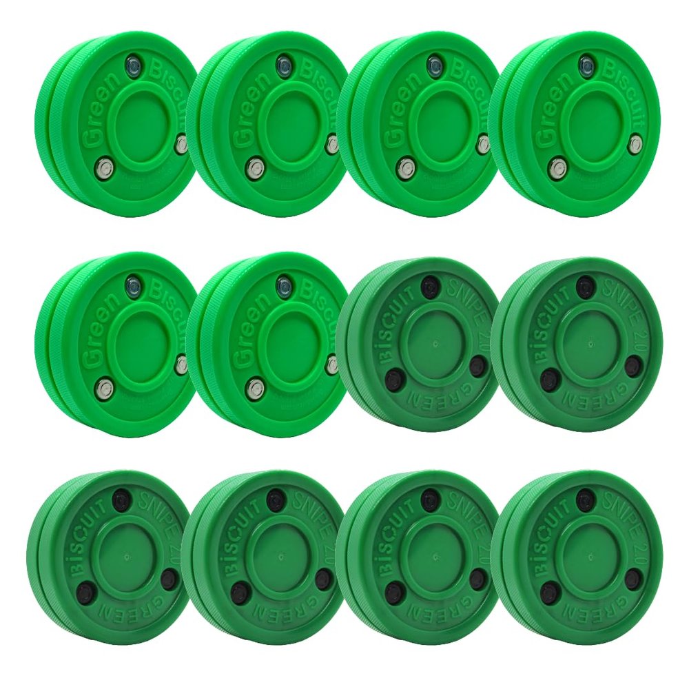 Green Biscuit 12 Pack 6 Original Passer/ 6 New Snipe 2.0 Shooters