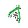 GPM For Axial 1:24 SCX24 Deadbolt AXI90081 Upgrade Parts Aluminum Front Upper Link Mount - 1 Set Green view 1