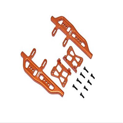 Aluminum Side Steps For Axial 1:24 SCX24 Deadbolt AXI90081 / Jeep Wrangler AXI00002-12Pc Set Orange