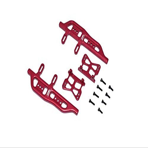 Aluminum Side Steps For Axial 1:24 SCX24 Deadbolt AXI90081 / Jeep Wrangler AXI00002-12Pc Set Red