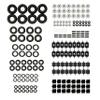 Barcaloo 144 Piece Wheels and Axles Sets, Building Bricks Car Parts and Pieces Kit - Car Building Set with Wheels, Axles & Windshields view 1