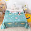 J-pinno Coral Conch Starfish Shell Muslin Blanket Reversible 100% Cotton 6 Layer Quilt Bed Blanket Soft Warm Throw Sofa Couch Toddler Kids Cartoon Travel Coverlet Sheet (Sea, Crib 45" X 60") view 2