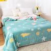 J-pinno Coral Conch Starfish Shell Muslin Blanket Reversible 100% Cotton 6 Layer Quilt Bed Blanket Soft Warm Throw Sofa Couch Toddler Kids Cartoon Travel Coverlet Sheet (Sea, Crib 45" X 60") view 3