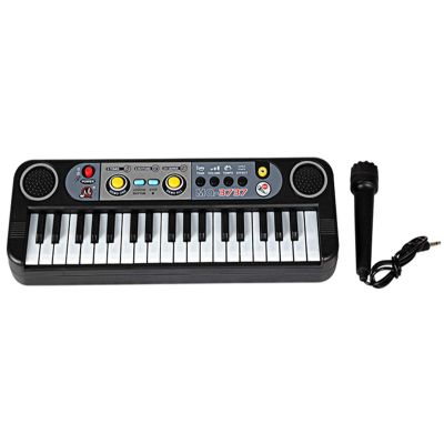 NC Children Educational Musical Instrument Toys Mini37 Keys Electone Keyboard with Microphone Children Beginner S