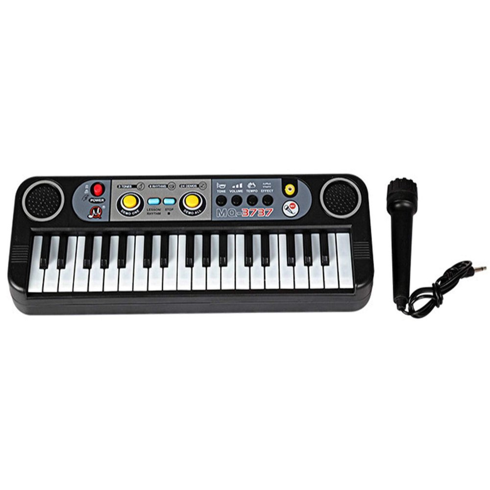 NC Children Educational Musical Instrument Toys Mini37 Keys Electone Keyboard with Microphone Children Beginner S