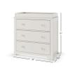Child Craft Harmony 3-Drawer Dresser with Changing Table Topper (Brushed Cotton) view 3