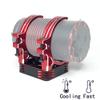 4010 High Speed Motor Fast Cooling Fan 40mm w/Double Holder for 1/10 1/8 RC Car 4068 4082 4092 4074 4274 4268 Brushless Motor (Red) view 3