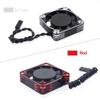 4010 High Speed Motor Fast Cooling Fan 40mm w/Double Holder for 1/10 1/8 RC Car 4068 4082 4092 4074 4274 4268 Brushless Motor (Red) view 4