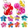 30 Packs Rainbow Spring Flower MIni Pop Bubble Fidget Sensory Toys, Silicone Stress Relief Spring Party Favors and Classroom Prize Gifts view 1