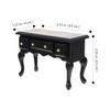 1: 12 Dollhouse Desk Wooden Retro Miniature Table Mini Writing Desk Toy Dollhouse Furniture Accessory Decoration view 2
