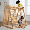 Avenlur Magnolia Indoor Playground 7-in-1 Jungle Gym Playset for Kids 2-6yrs - Slide, Climbing Wall, Rope Wall Climber, Monkey Bars, Swing - Waldorf and Montessori Style Wooden Climb Set. view 1