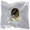 Cyber-Deals Set of (5) Solid Zinc Alloy Metal Polished Finish 16mm Dice, Rounded Corners with Black Velvet Cloth Pouch (Gold with Black Dots) view 3
