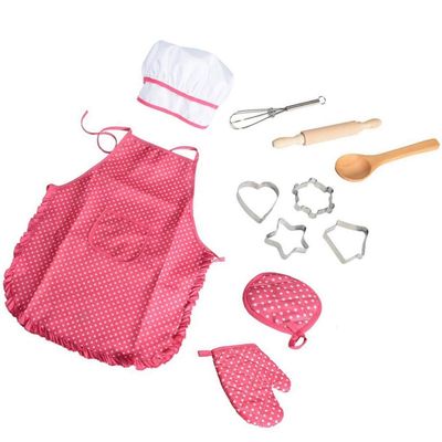 TOYANDONA 11pcs Boy Girl Kitchen Playset with Cooking Mitt Utensils and Apron for Creative Role Play Educational Cooking Toy for Boys and Girls Ages