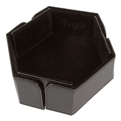 Forged Dice Co. 6.5 Inch Magnetic Folding Dice Tray - Portable, Quiet, Durable Metal Dice Tray for D&D, DND, or Any Dice Game - Black