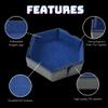 Forged Dice Co. 6.5 Inch Magnetic Folding Dice Tray - Portable, Quiet, Durable Metal Dice Tray for D&D, DND, or Any Dice Game - Black view 4