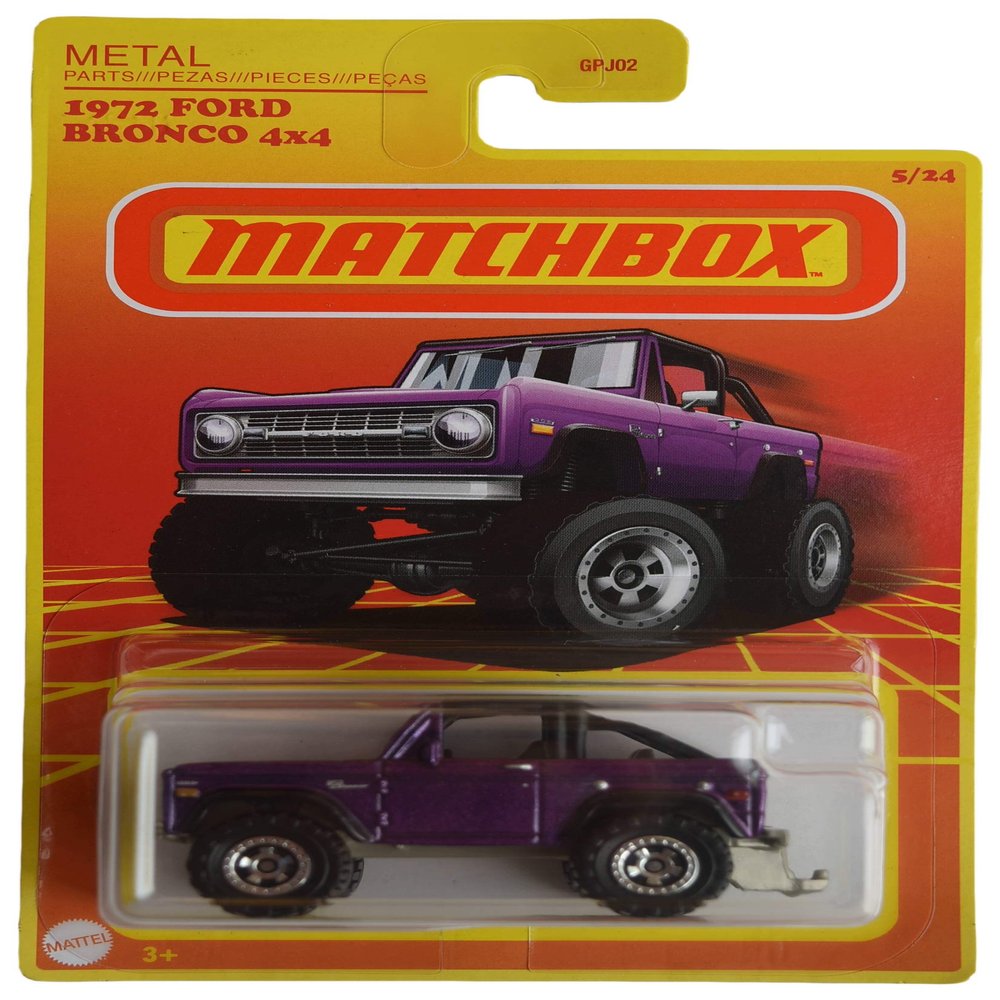 Matchbox 1972 Ford Bronco 4x4, Purple 5/24