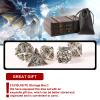 AncientDeer 7pcs Metal Dice Set D&D, Unique New Dragon Pattern DND Metal Dice Set, Used for Dungeons and Dragons Role Playing Game(RPG),MTG,Pathfinder,Table Game,Board Games view 2