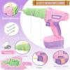 Kids Tool Set, Toddler Tool Set with Electric Toy Drill Tool Box Pretend Play Construction Toy Tools for Girls, Preschool Pink Tools Toy Gifts for Girls Toddlers Kids Aged 3+ view 3
