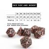 Hollow Metal DND Dice 7Pcs Set for Dungeons and Dragons RPG MTG Table Games D&D Pathfinder Shadowrun and Math Teaching,Large D4,D6,D8,D10,D12,D20 freaky multi sided Dice Set D and D Dice with Gift Box view 4