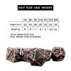AncientDeer 7pcs Metal Polyhedral Dice Set - Hollow Pure Copper D&D Dice, Used for Dungeon and Dragons, Role-play RPG Games view 4