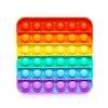 Push Pop Bubble Fidget Sensory Toy - for Autism, Stress, Anxiety - Kids and Adults (Rainbow Square) view 1
