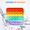 Push Pop Bubble Fidget Sensory Toy - for Autism, Stress, Anxiety - Kids and Adults (Rainbow Square) view 3