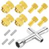 4Pack Vgoohobby SCX24 7mm Wheel Hex Hub Extension Hex Drive Spacers Adapter Combiner with Small Cross Wrench Compatible with Axial Scx24 AXI00002 AXI00001 1/24 RC Crawler view 2