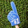 Okuna Outpost Blue Foam Finger - Lightweight Grip & Blue Sports Fan Accessories - Portable Design & Sports Party Favors - Two-Pack & Number One Fan Finger - 17.5 Inch, Pack of 2, Ambidextrous view 3