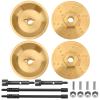 4Pack Vgoohobby RC 6mm Brass Wheel Hub Knuckle Counterweight Front Rear Wheel Axle Drive Shaft Joint Compatible with Axial Scx24 AXI90081 AXI00002 AXI00001 1/24 RC Crawler Car view 1