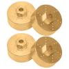 4Pack Vgoohobby RC 6mm Brass Wheel Hub Knuckle Counterweight Front Rear Wheel Axle Drive Shaft Joint Compatible with Axial Scx24 AXI90081 AXI00002 AXI00001 1/24 RC Crawler Car view 2