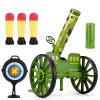 OSQI Mortar Launcher Set, Push Tires Military Blaster, Shooting Toy Tactical Chase Rockets Missile Gun Game for Kids Boys Girls and Adults (Green 3 Shells) view 1