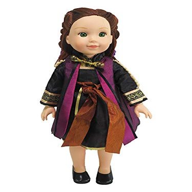 American Fashion World Brown Princess Anna Frozen 2 Inspired Outfit for 14-Inch Dolls | Premium Quality & Trendy Design | Dolls Clothes | Outfit Fashions for Dolls for Popular Brands
