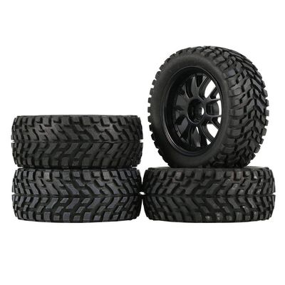 YSIDO 4Pcs 2.95 inch / 75mm 1/14 1/16 Scale Off Road Buggy Tires Wheel for Wltoys 144001 124018 124019 RC Car