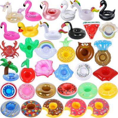 Inflatable Drink Holder 35 Pack Inflatabl Floats Floating Cup Holders Fun Floaties for Swimming Pool Party