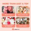 Chippi & Co Wooden Crochet Baby Rattle, Crochet Toys Stuffed Animals Easter Gifts for Kids, Wooden Newborn Toys, Easter Basket Stuffers, Basket Filler, Baby Shower Decor (Eddy The Elephant) view 2