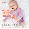 Chippi & Co Crochet Baby Rattle, Crochet Baby Toys, Stuffed Baby Doll, Organic Wooden Newborn Toys, Knitted Stuffed Animals for Babies Boy, Girl, Cool Gifts for New Moms, Dads (Fernie The Fox) view 2