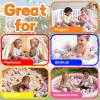 STARBOLO Ball Pit Balls for Toddlers - 100pcs BPA&Phthalate Free Non-Toxic Crush Proof Play Balls Soft Plastic Balls for Toddlers Baby Kids Birthday Pool Tent Party (Pink & Beige & Clear & Sliver) view 4